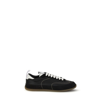 Alexander McQueen Black Calf Leather Bos Taurus Low Top Sneakers