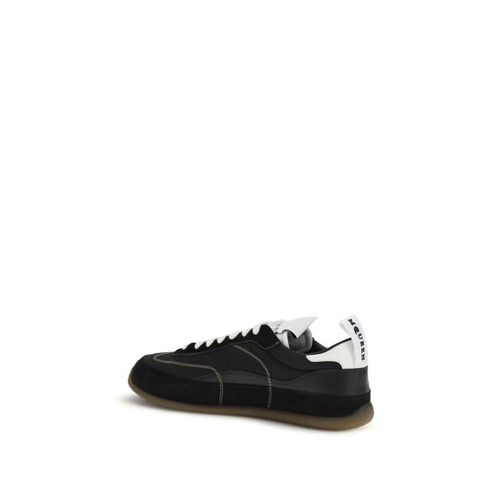 Alexander McQueen Black Calf Leather Bos Taurus Low Top Sneakers