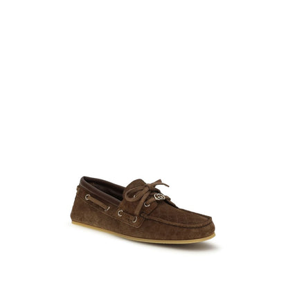 Gucci Brown Calf Leather Bos Taurus Slip-On Loafers