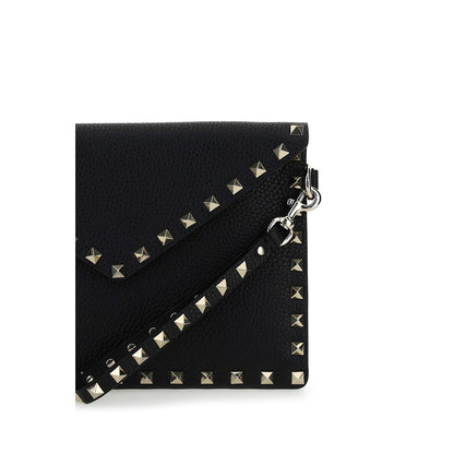 Valentino Garavani Black Calf Leather Bos Taurus Accessories