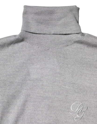 Dolce & Gabbana Gray LongSleeve Turtleneck Pullover Sweater