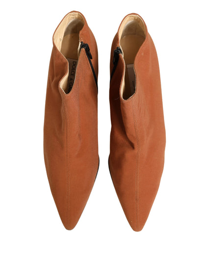 Dolce & Gabbana Brown Suede Ankle Boots Shoes