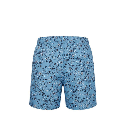 Trussardi Beachwear Light Blue Polyester Men Swim Trunk
