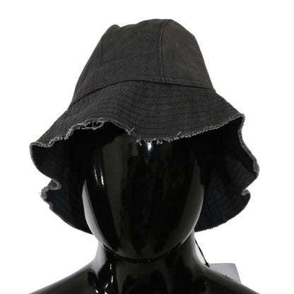 Costume National Black Washed Wide Brim Outdoor Bucket Hat