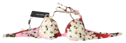 Dolce & Gabbana Multicolor Floral Swimsuit Beachwear Bikini Tops