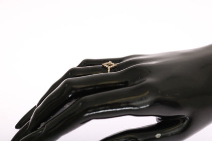 Nialaya Silver Rhombus Womens Clear CZ 925 Silver Ring