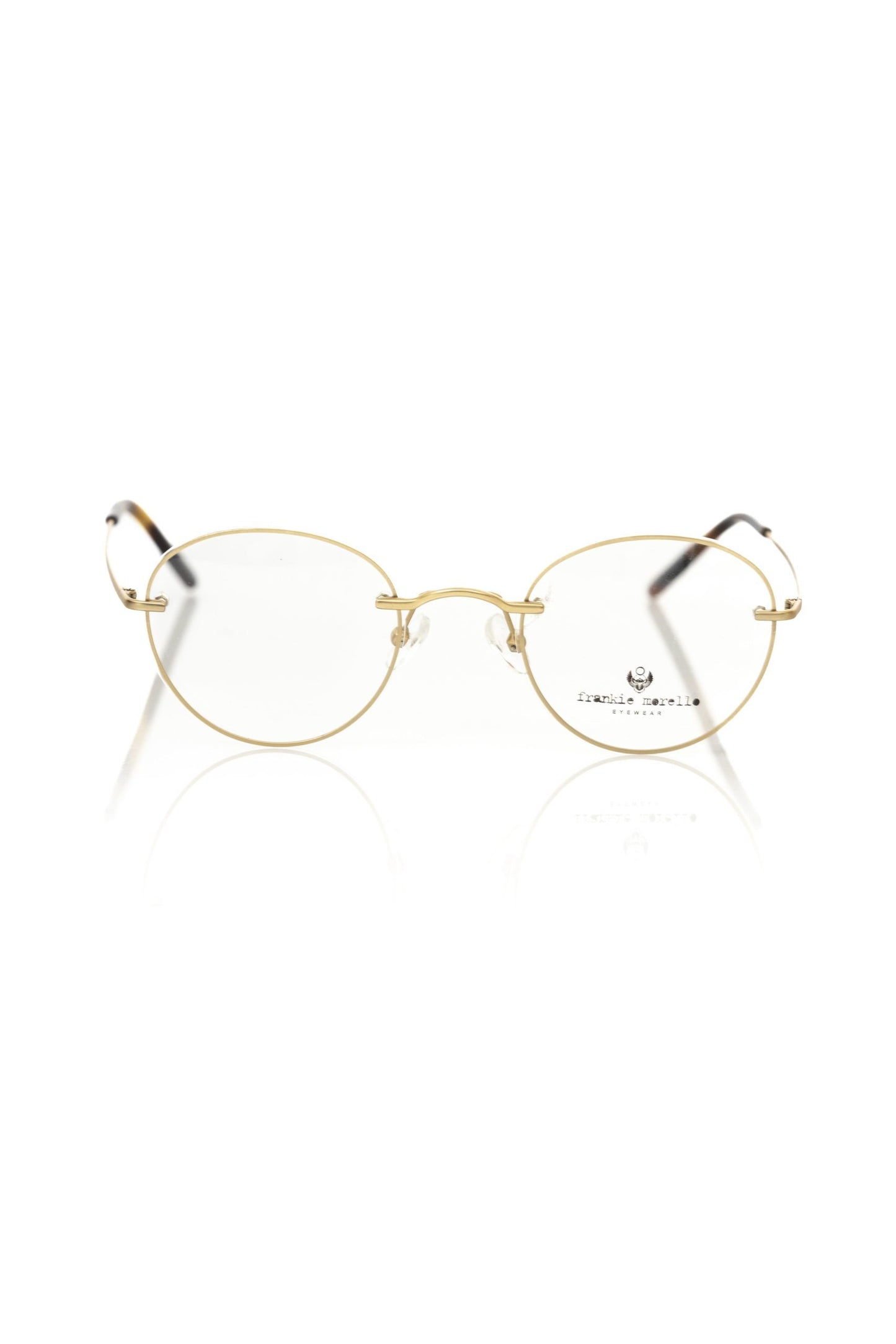 Frankie Morello Gold Metallic Fibre Glasses Frame