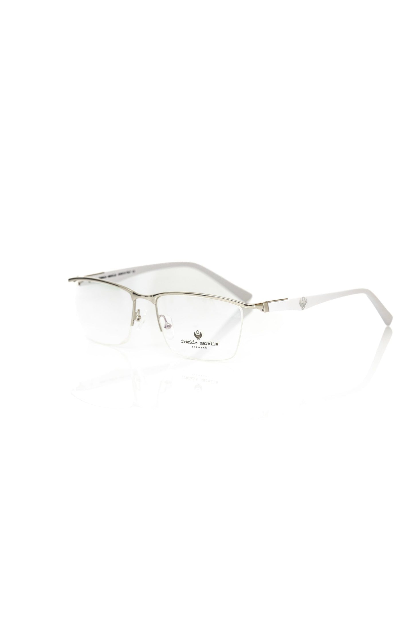 Frankie Morello Silver Metallic Fibre Glasses Frame