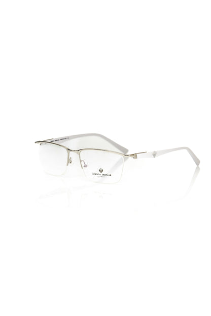 Frankie Morello Silver Metallic Fibre Glasses Frame