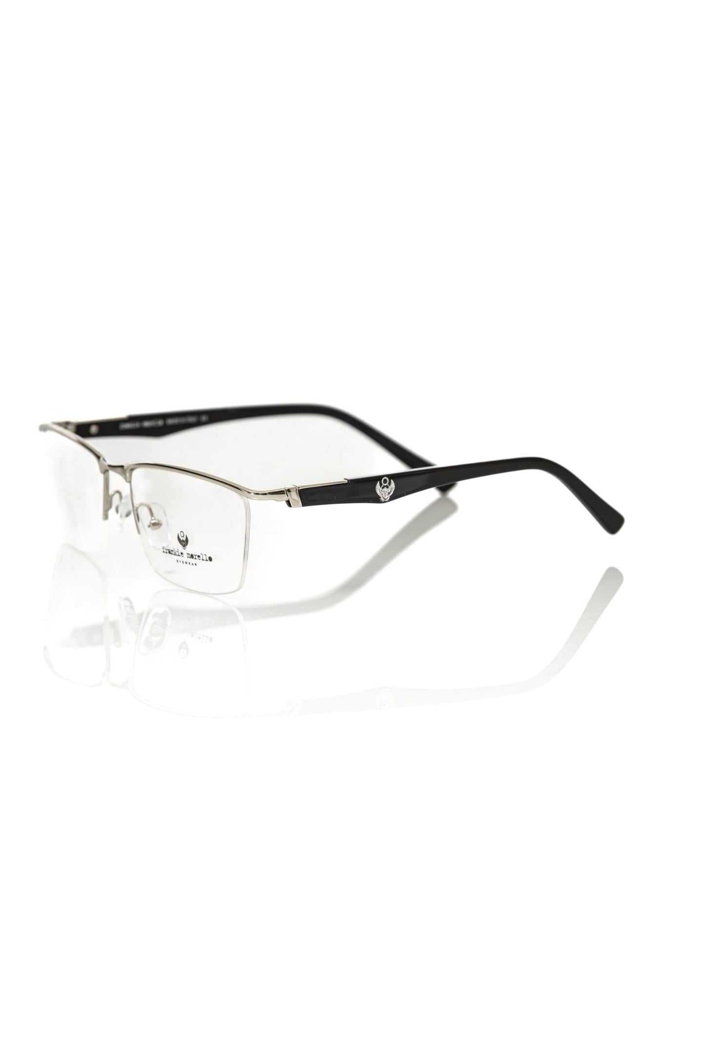 Frankie Morello Black Metallic Fibre Glasses Frame