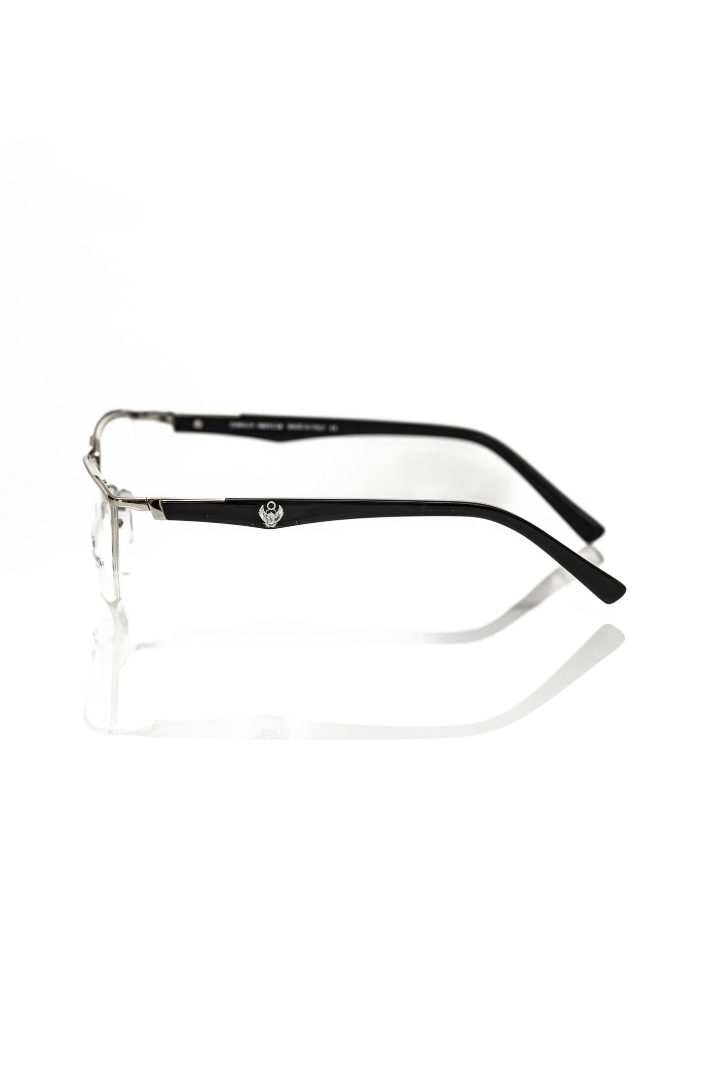 Frankie Morello Black Metallic Fibre Glasses Frame
