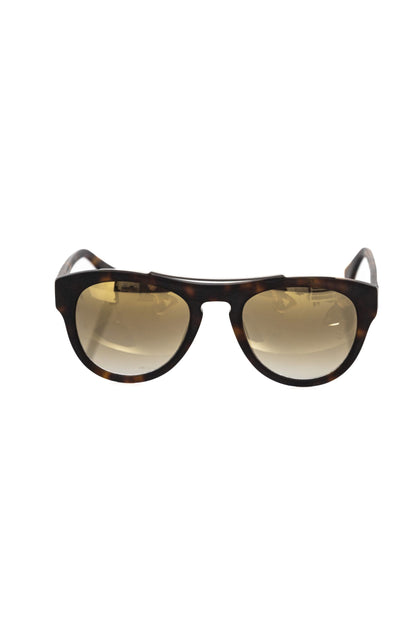 Frankie Morello Brown Acetate Men's Sunglasses