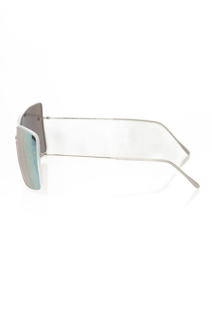 Frankie Morello Silver Metallic Women's Sunglasses Shield