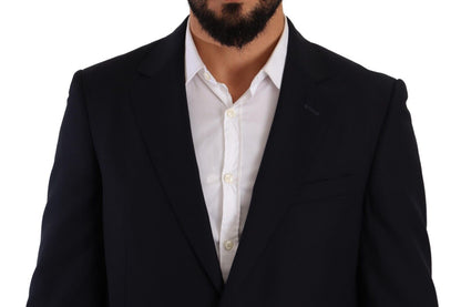 Domenico Tagliente Blue Polyester Single Breasted Formal Suit