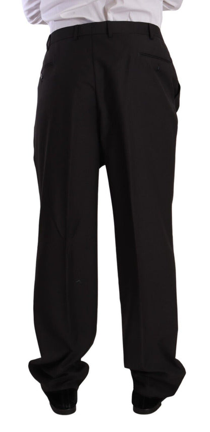 Domenico Tagliente Gray Polyester Single Breasted Formal Suit