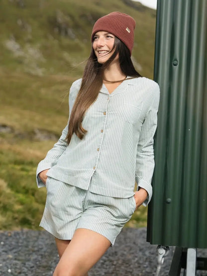 Women's Organic Cotton Pyjama Shorts Evergreen