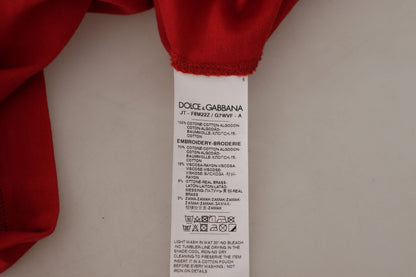 Dolce & Gabbana Red Amor Vincit Omnia Crewneck T-shirt