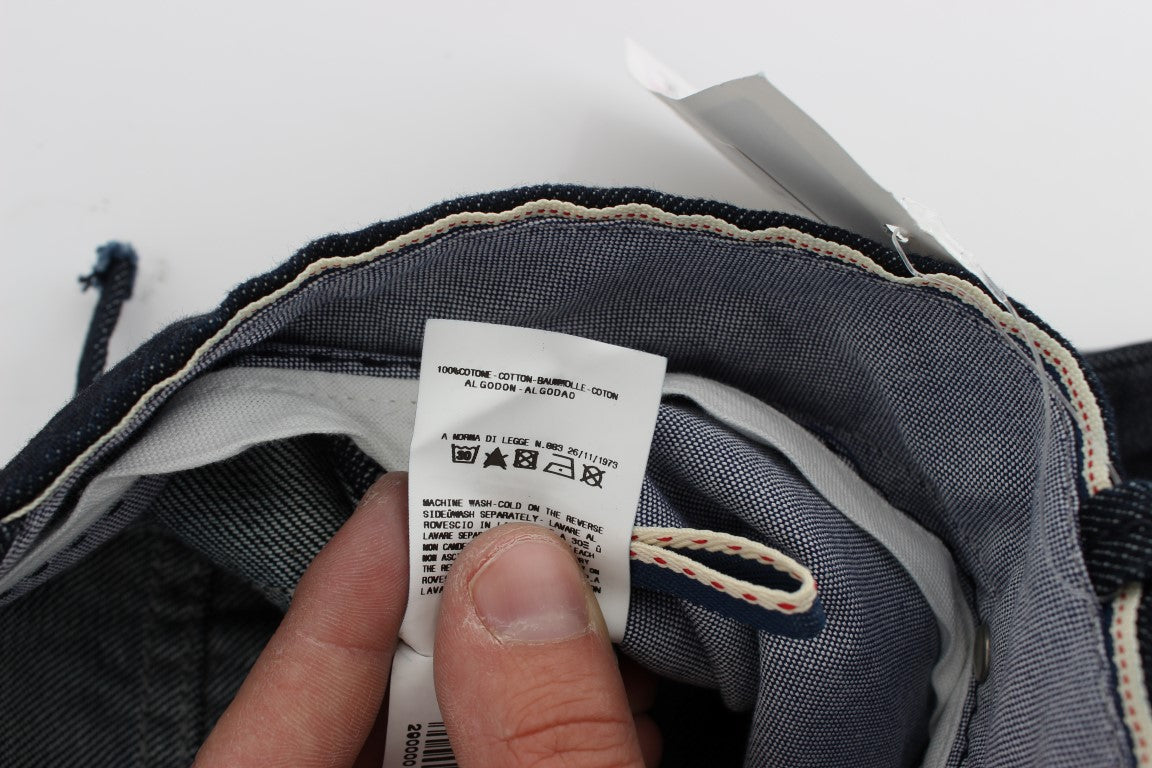 Acht Blue Cotton Regular Straight Fit Jeans