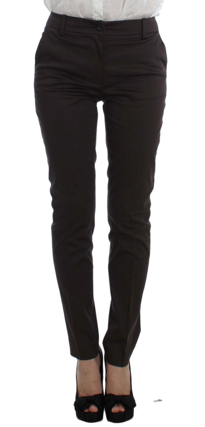 Exte Brown Stretch Two Button Suit