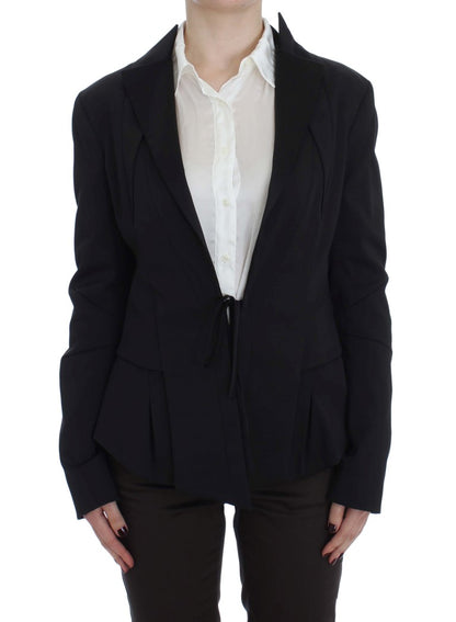 Exte Black Stretch Single Breasted Blazer Jacket