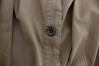 PLEIN SUD Beige Cotton Sleeveless Shirt