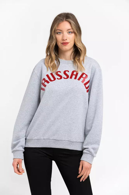 Trussardi Gray Cotton Women Sweatshirt