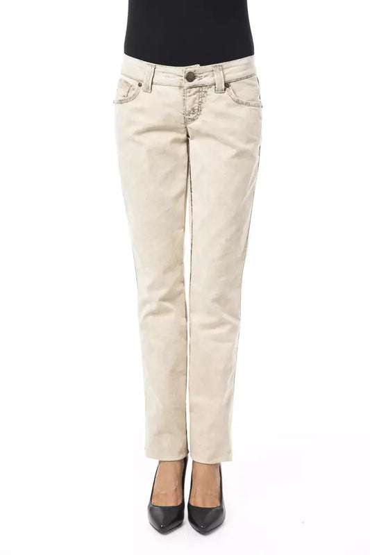 BYBLOS Beige Cotton Women Jean