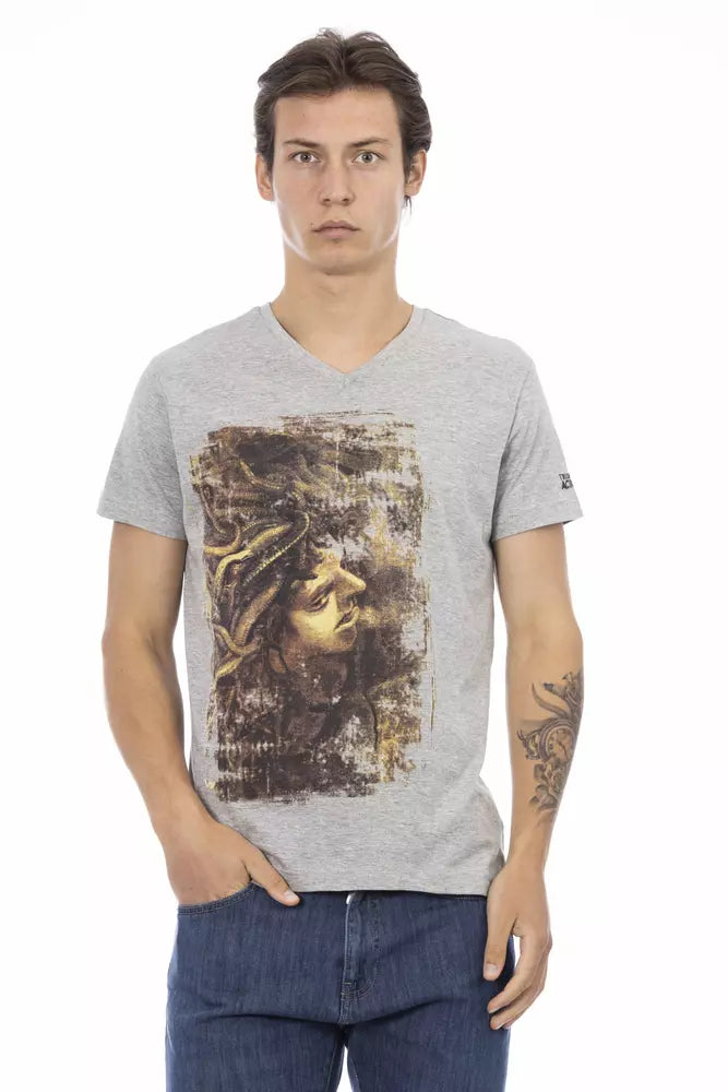 Trussardi Action Gray Cotton Men's T-Shirt