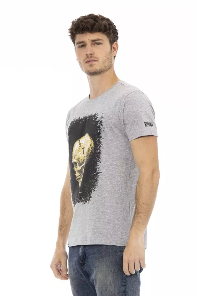 Trussardi Action Gray Cotton Men's T-Shirt
