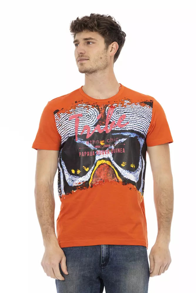 Trussardi Action Orange Cotton Men's T-Shirt