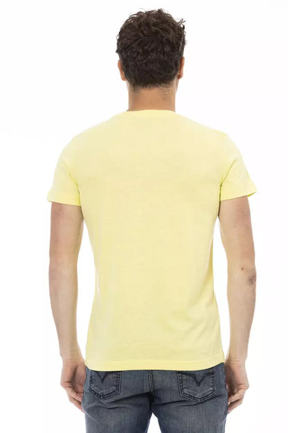 Trussardi Action Yellow Cotton Men's T-Shirt