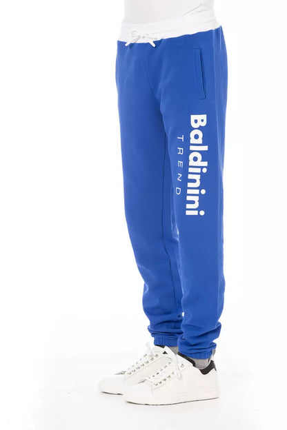 Baldinini Trend Blue Cotton Men Sport Pant