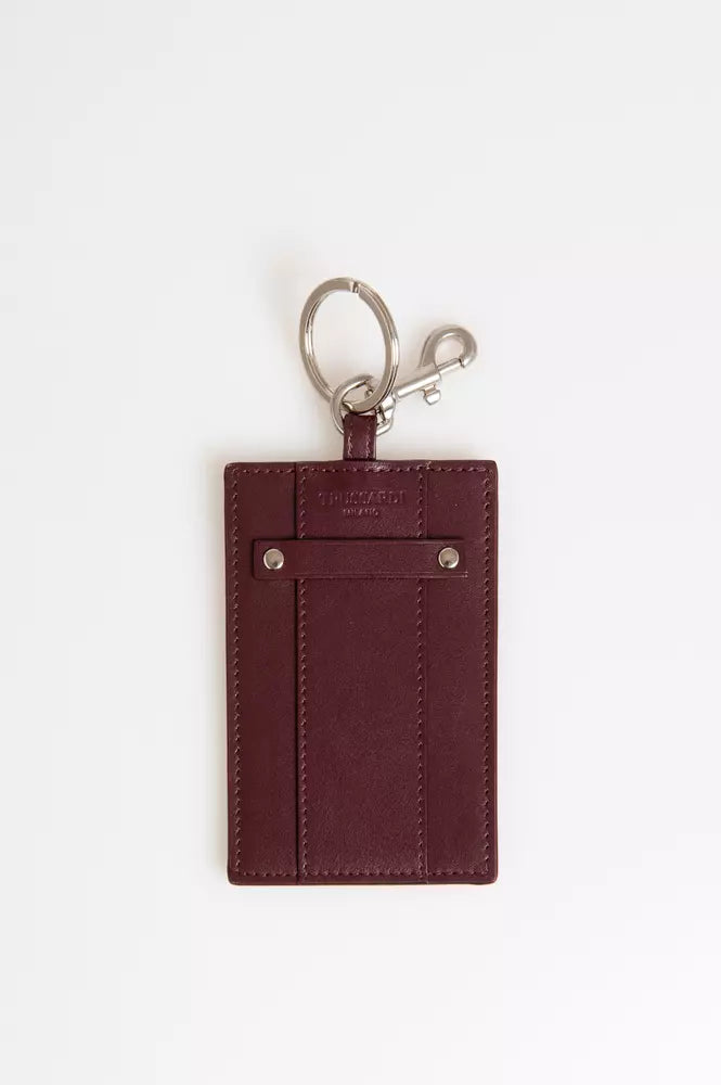 Trussardi Brown Leather Men Badge Holder