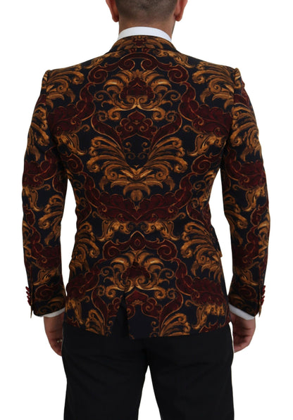 Dolce & Gabbana Multicolor Floral Single Breasted Martini Blazer