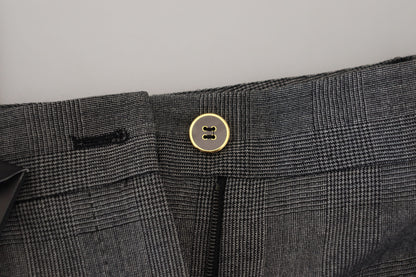 Dolce & Gabbana Gray High Waist Women Wool Pants