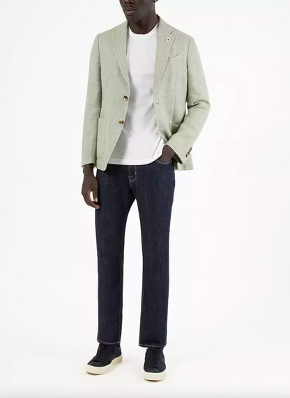 Jacob Cohen Blue Cotton Men Jeans with Straight Leg Cut