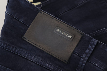 Acht Blue Cotton Tapered Slim Fit Men Casual Denim Jeans