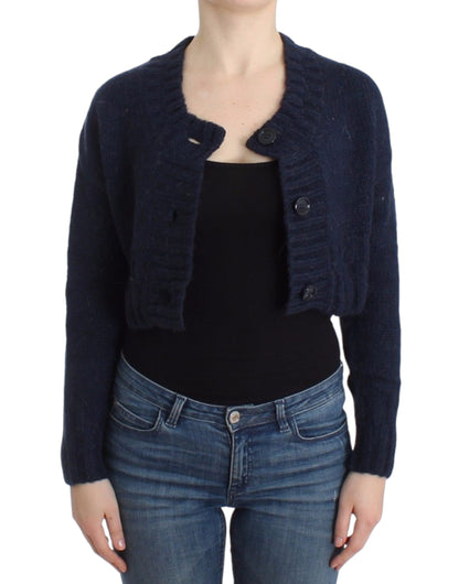 John Galliano Blue cropped cardigan