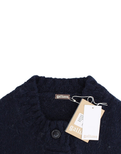 John Galliano Blue cropped cardigan