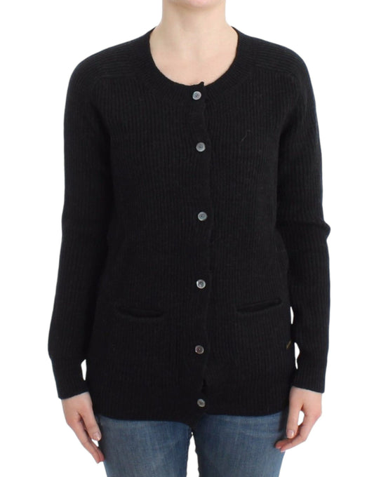 John Galliano Black wool cardigan