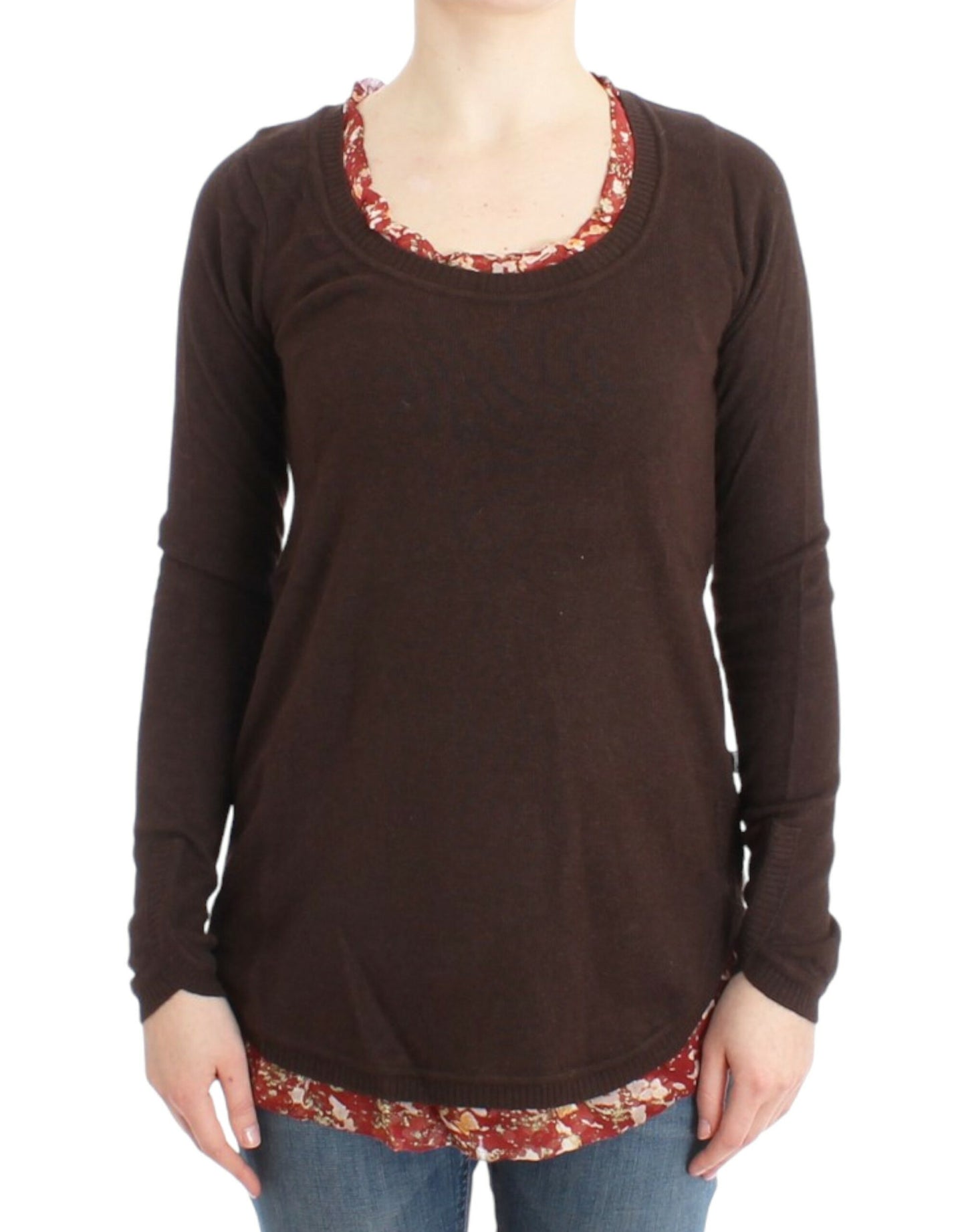 Cavalli Brown crewneck sweater