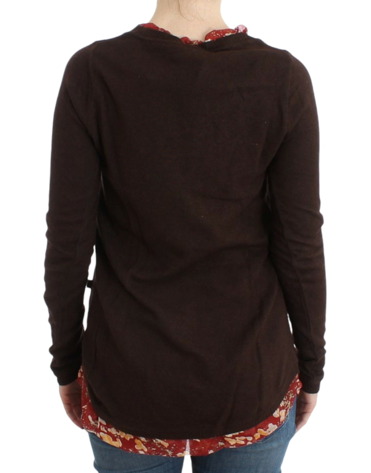 Cavalli Brown crewneck sweater