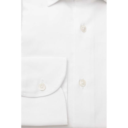 Bagutta White Cotton Men's Dress Shirt