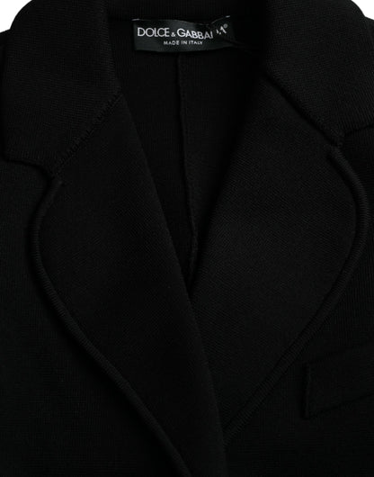 Dolce & Gabbana Black Viscose Single Breasted Blazer Jacket