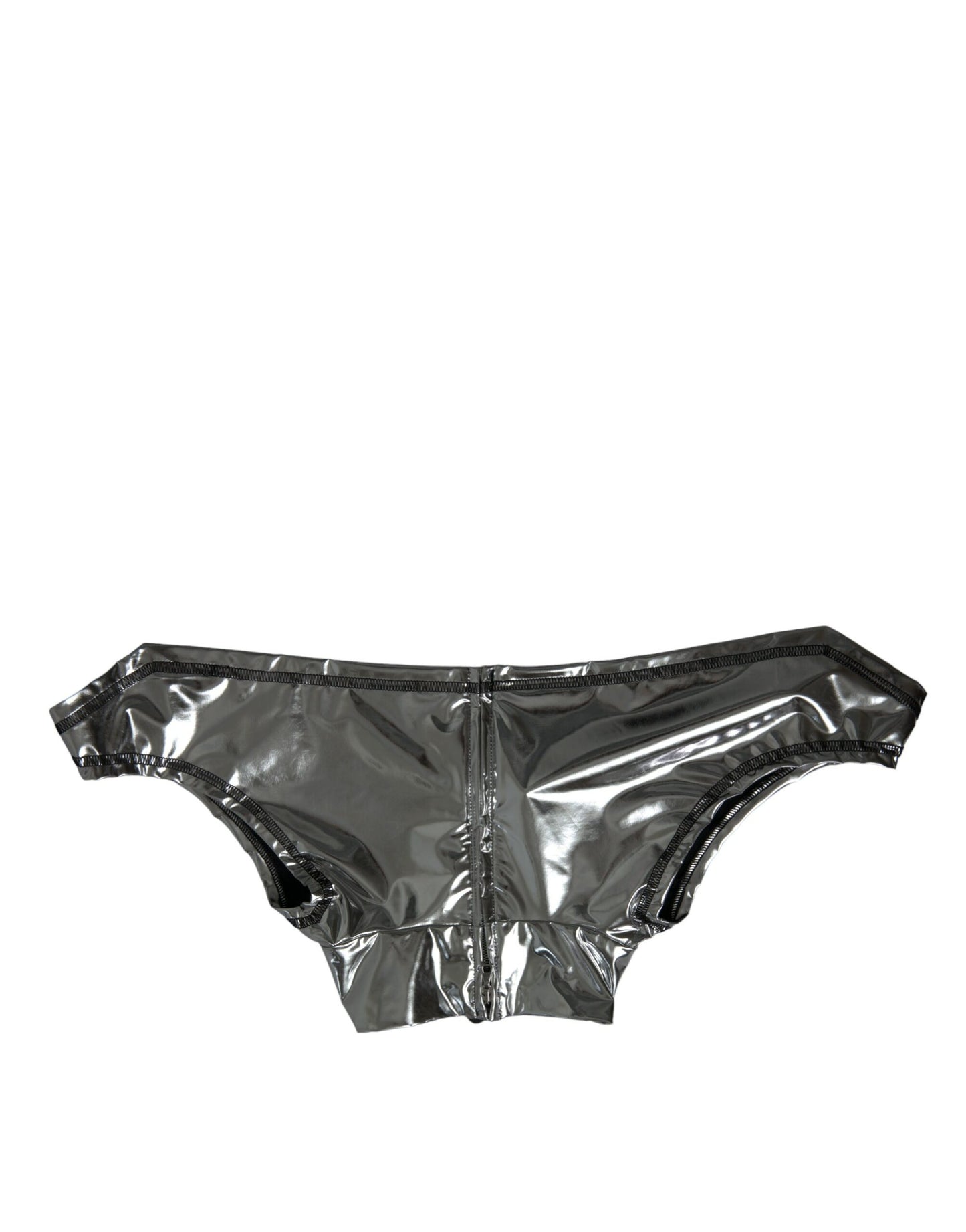 Dolce & Gabbana Silver Polyester Stretch Top