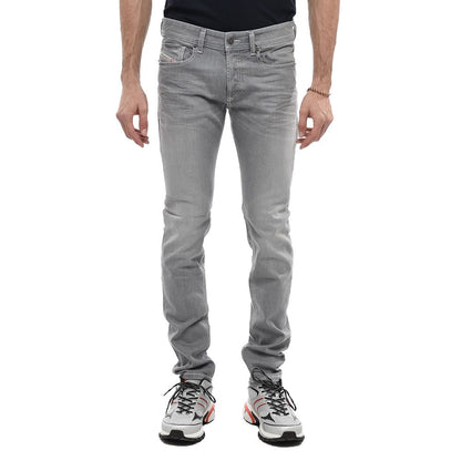 Diesel Gray Cotton Men Skinny Jean