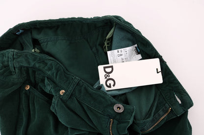 Dolce & Gabbana Green Cotton Corduroys Jeans