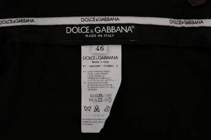 Dolce & Gabbana Purple Wool Stretch Formal Pants