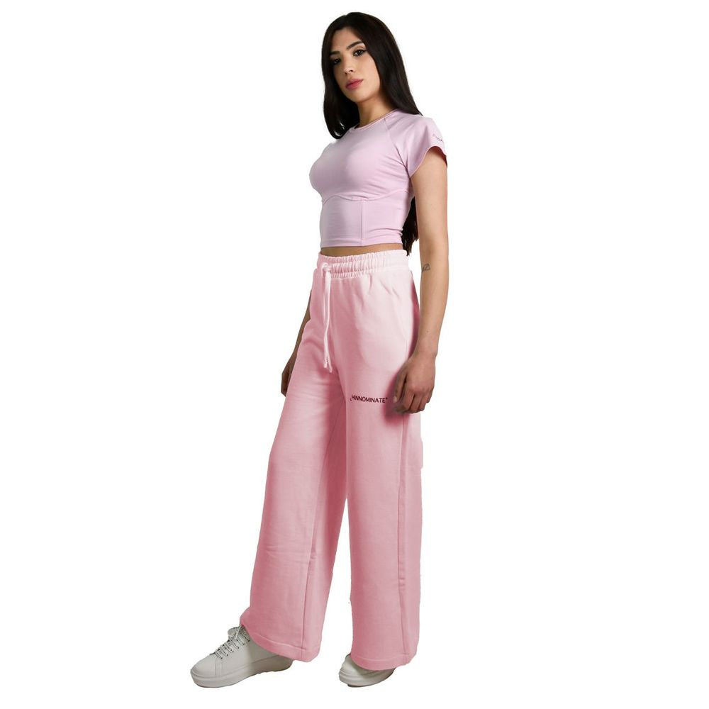 Hinnominate Pink Cotton Women Palazzo Pants