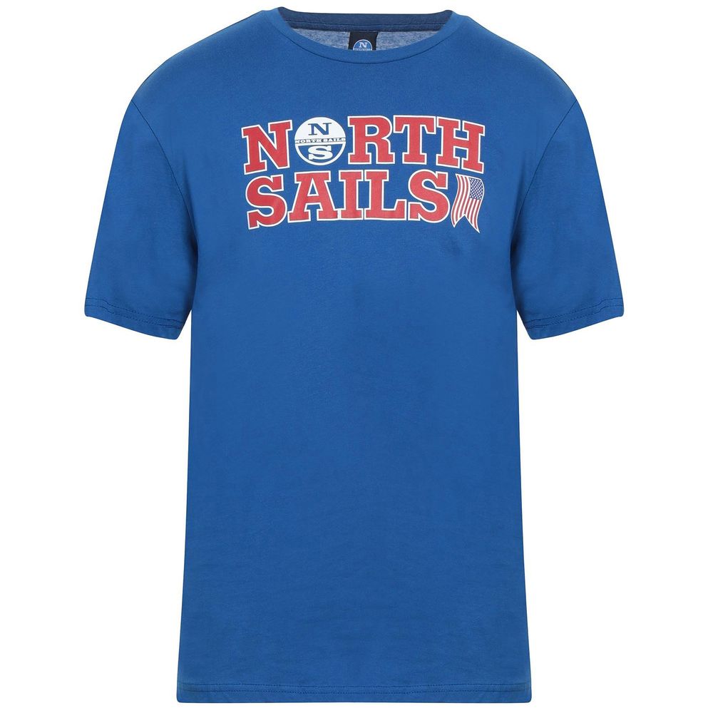 North Sails Light Blue Cotton Men T-Shirt